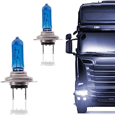 Par Lâmpada H7 8500K 24V – Super Branca com Efeito Xenon