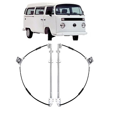 Par Máquina Vidro Manual Kombi 1975 a 2007 – Completo!
