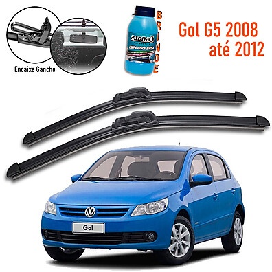 Par Palheta Gol G5 2008-2012 + Limpador Brinde
