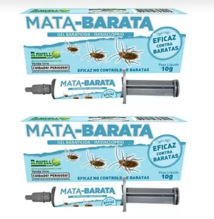 Kit 2 Unidades Gel Mata Barata 10g Rawell - Controle Eficiente e Seguro para sua Casa