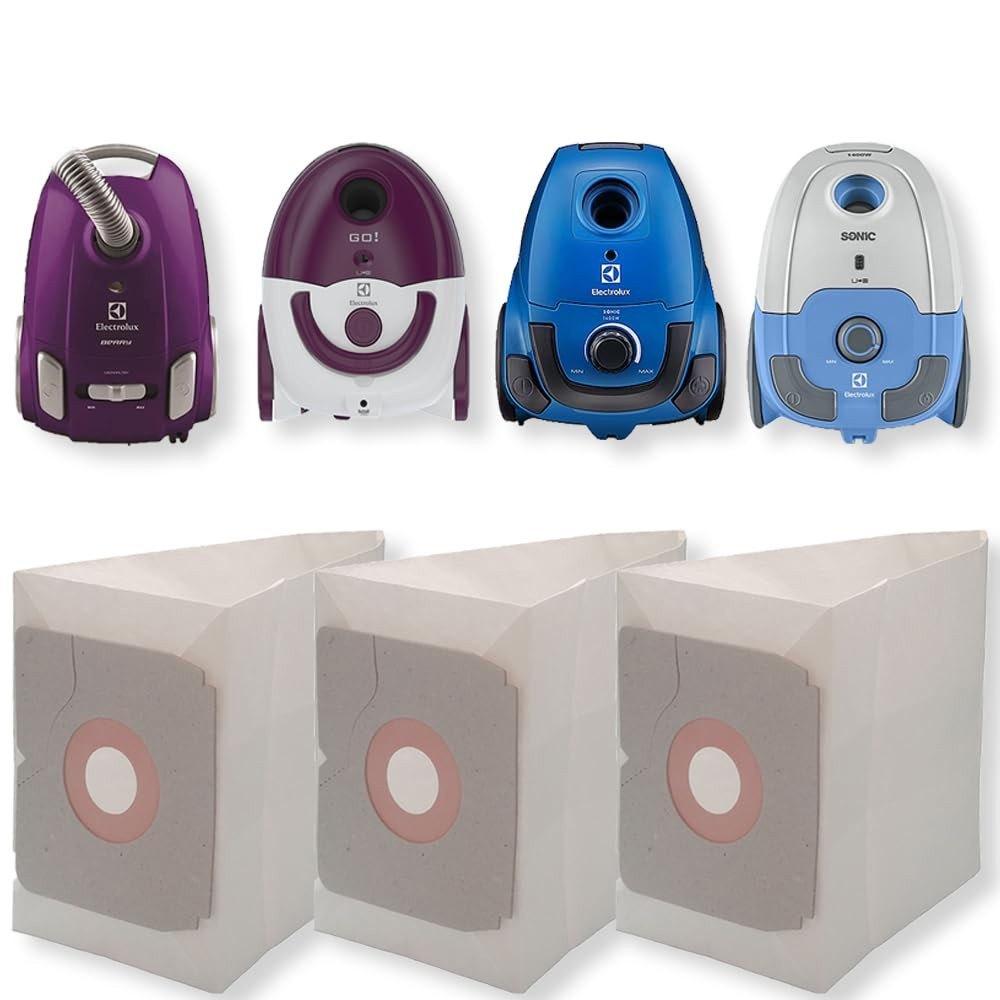 Sacos Refil para Aspirador Electrolux Berry Go! Sonic - 3 Unidades em Papel Descartável de Alta Qualidade