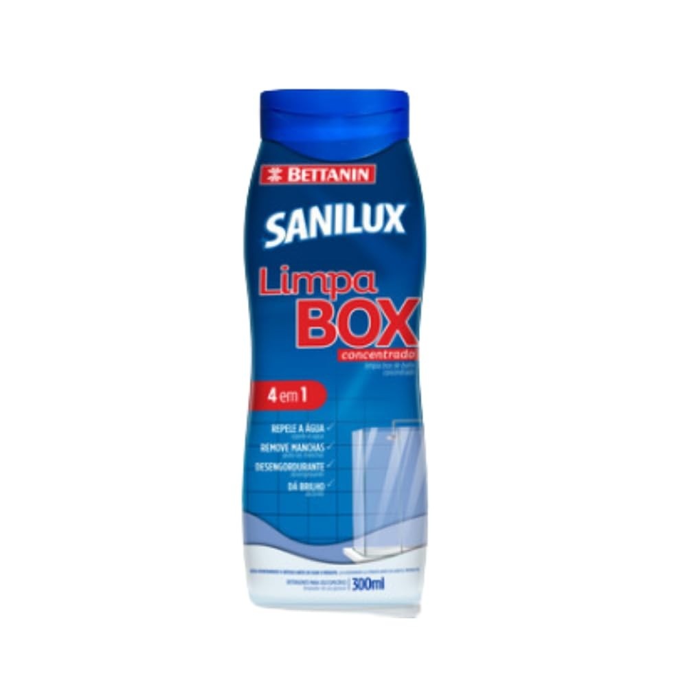 Sanilux Limpa Box Concentrado 300ml - Fórmula 4 em 1 para Vidros e Azulejos