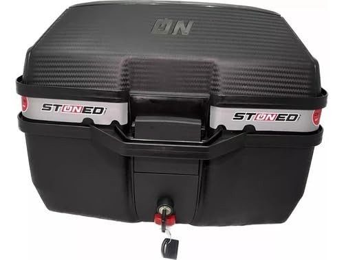 Bauleto Moto Stoned Tracker 35L com Faixa Cinza: Segurança e Estilo para Sua Viagem