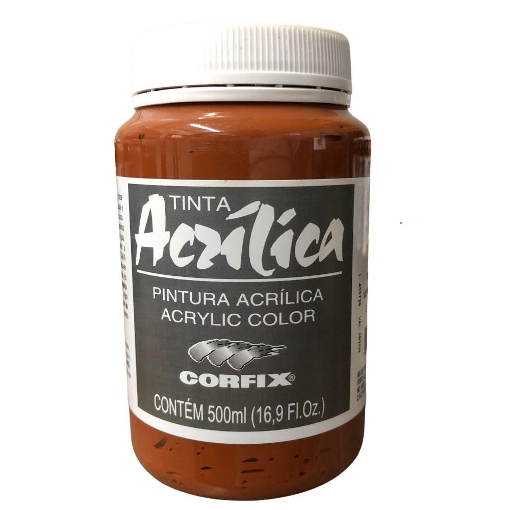 Tinta Acrílica Corfix 500ml G1 - Alta Qualidade para Pintura e Artesanato [VERMELHO VENEZA]