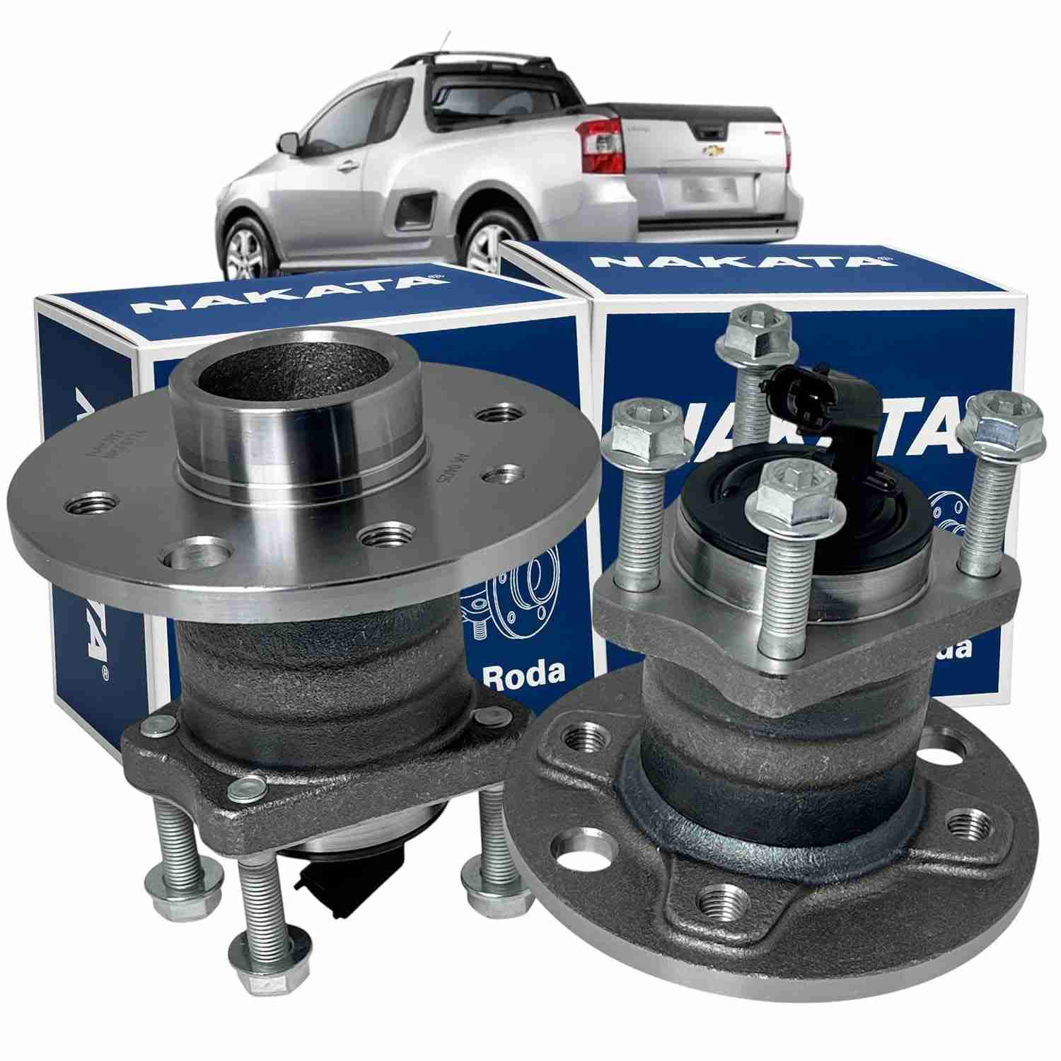 Par Cubo de Roda Traseiro com Rolamento e Sensor ABS para Montana (2011-2018) - Nakata NFK8174