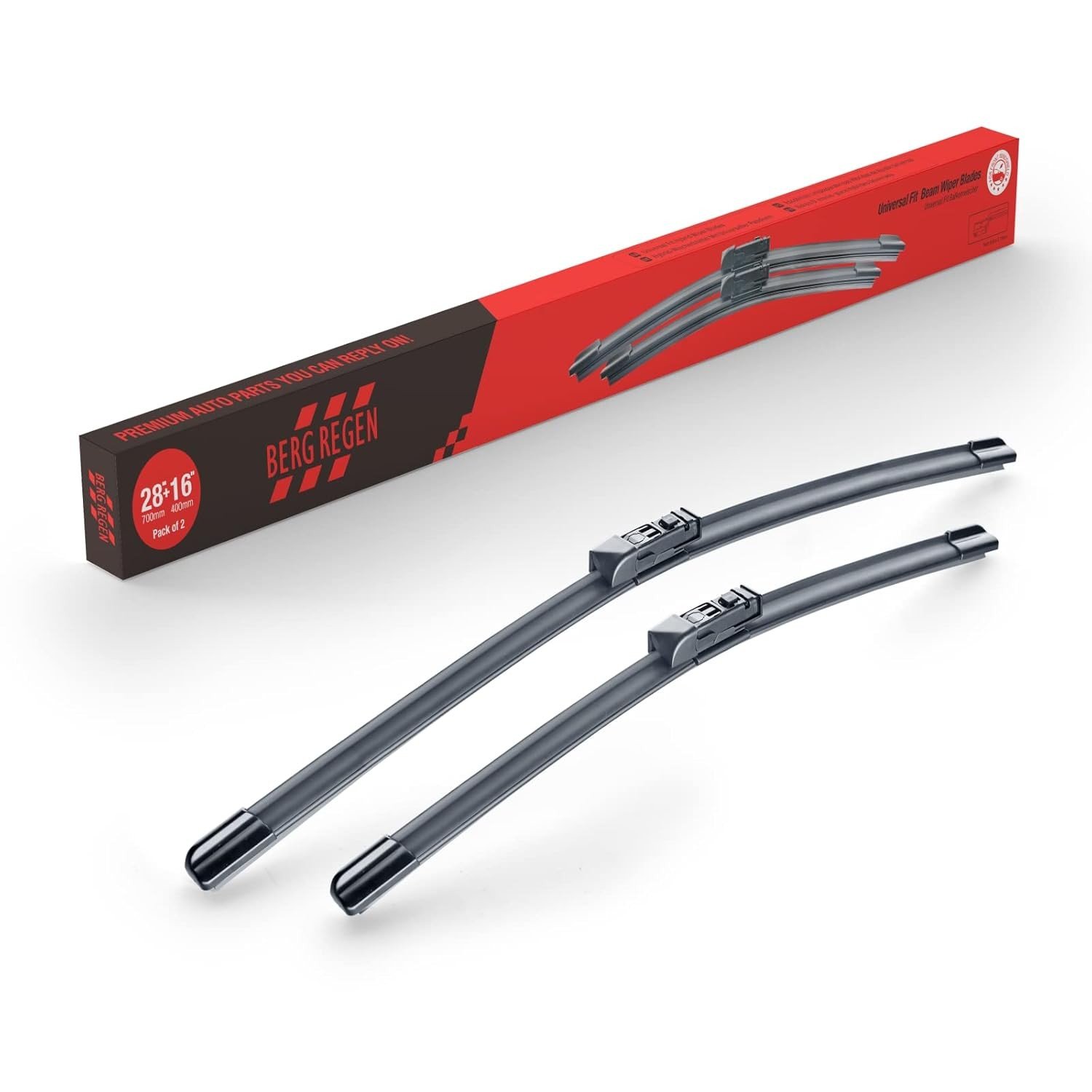 Palhetas Limpador Pára-Brisa BERG REGEN 28"+16" para Toyota Prius (2016-2022) - Equipamento Original, Todas as Estações