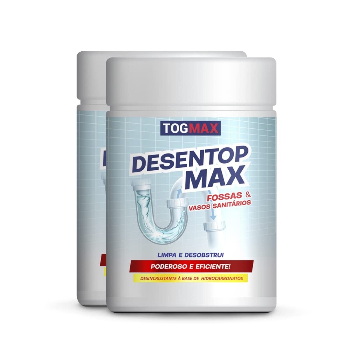 Desentop Max 250g - Kit 2 Unidades para Limpeza Profunda de Fossa, Caixa de Gordura e Encanamento