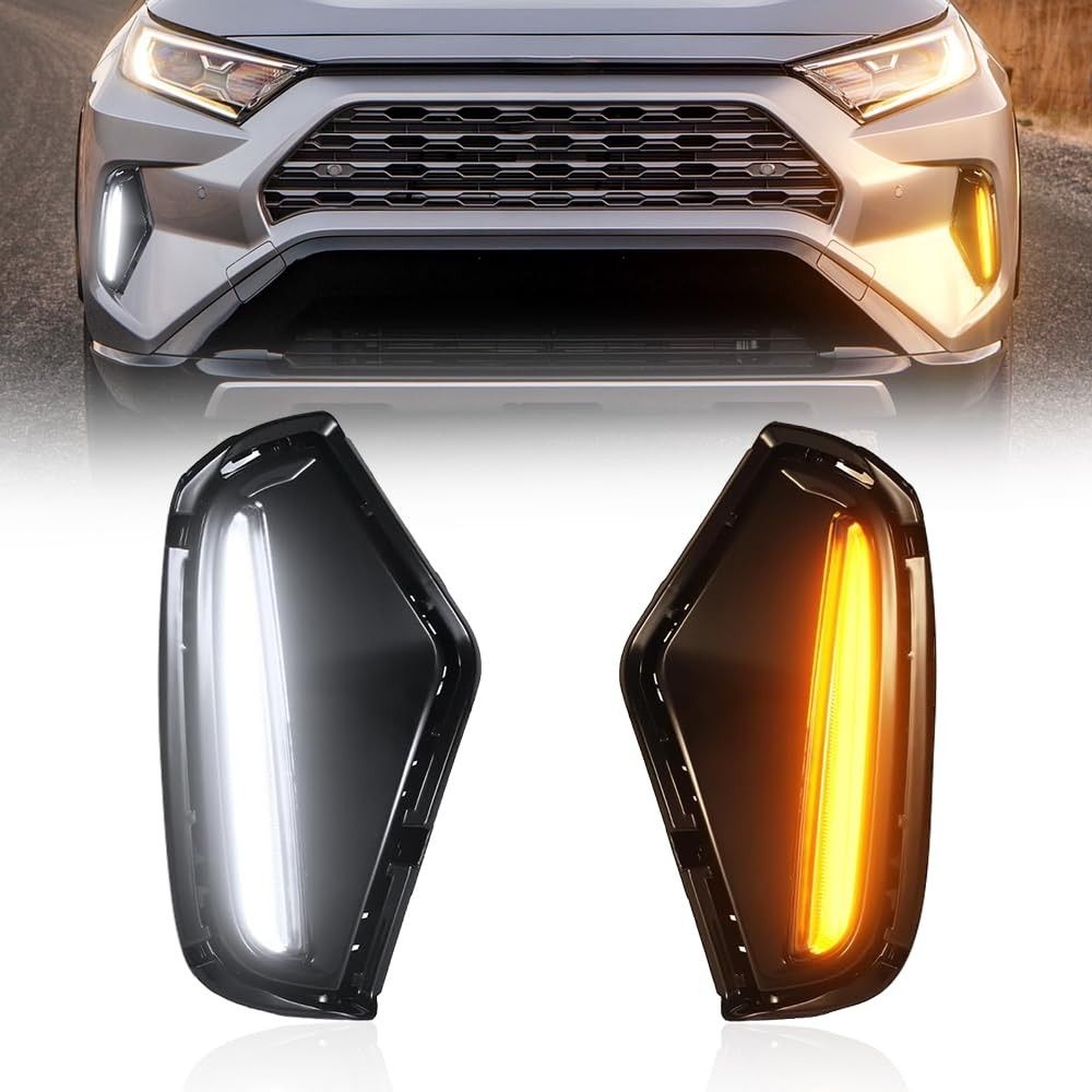 Luzes de Circulação Diurna (DRL) Âmbar para Toyota RAV4 2019-2025: Segurança e Estilo