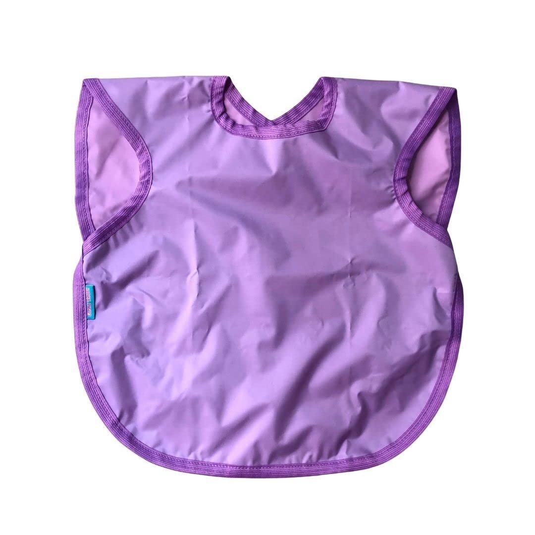 Babador Regata Impermeável Lilás - Proteção Total Contra Manchas para Bebês