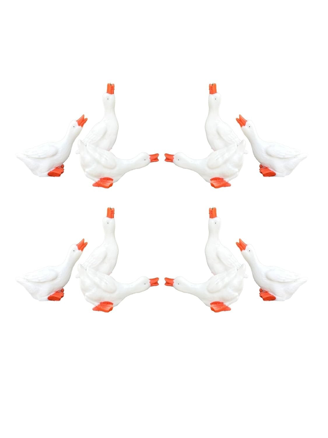 Tiny Garden Goose - 12 Estatuetas de Gansos em Miniatura para Jardins de Fadas e Terrários