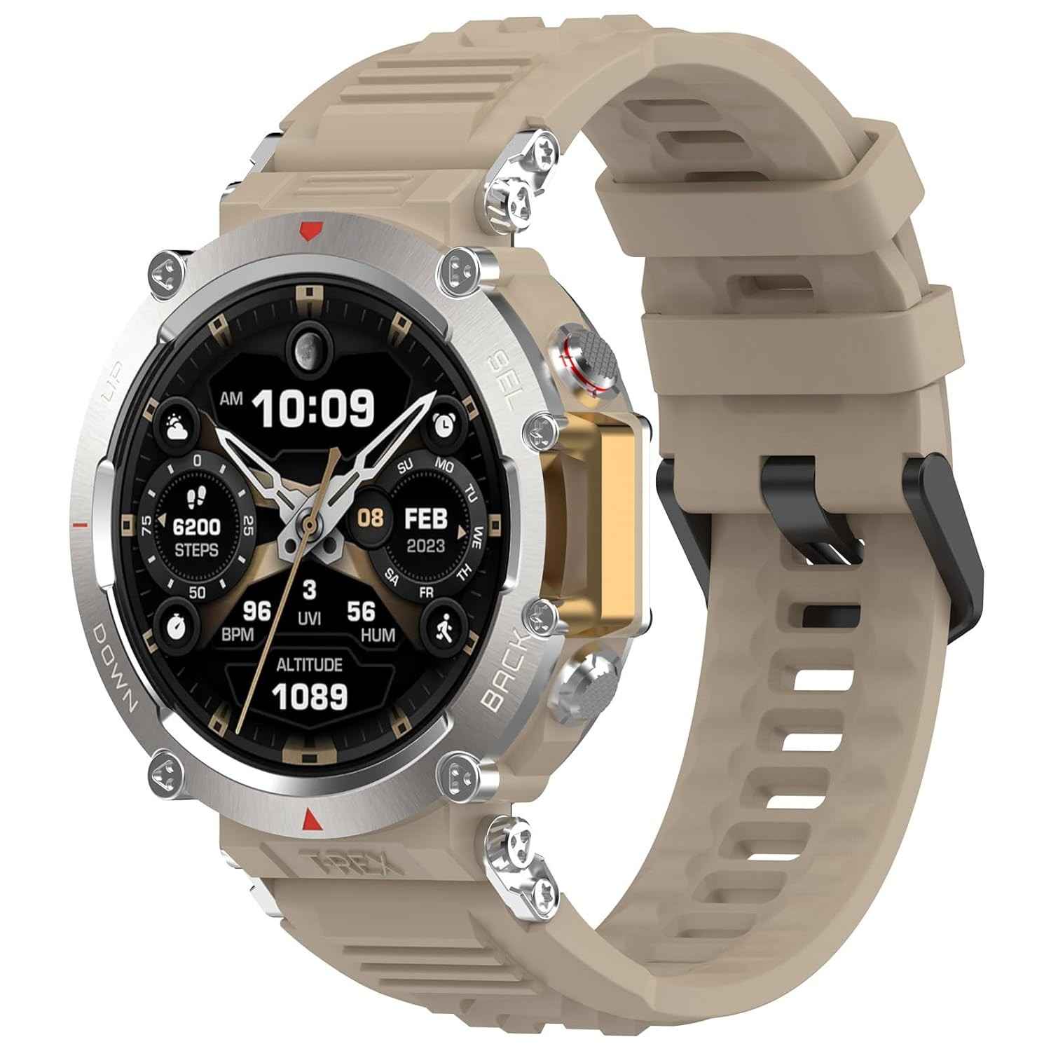 Pulseiras para relógio Amazfit T-Rex Ultra, para mulheres e homens, pulseiras esportivas ajustáveis de substituição para smartwatch Amazfit T-Rex Ultra (A2142)