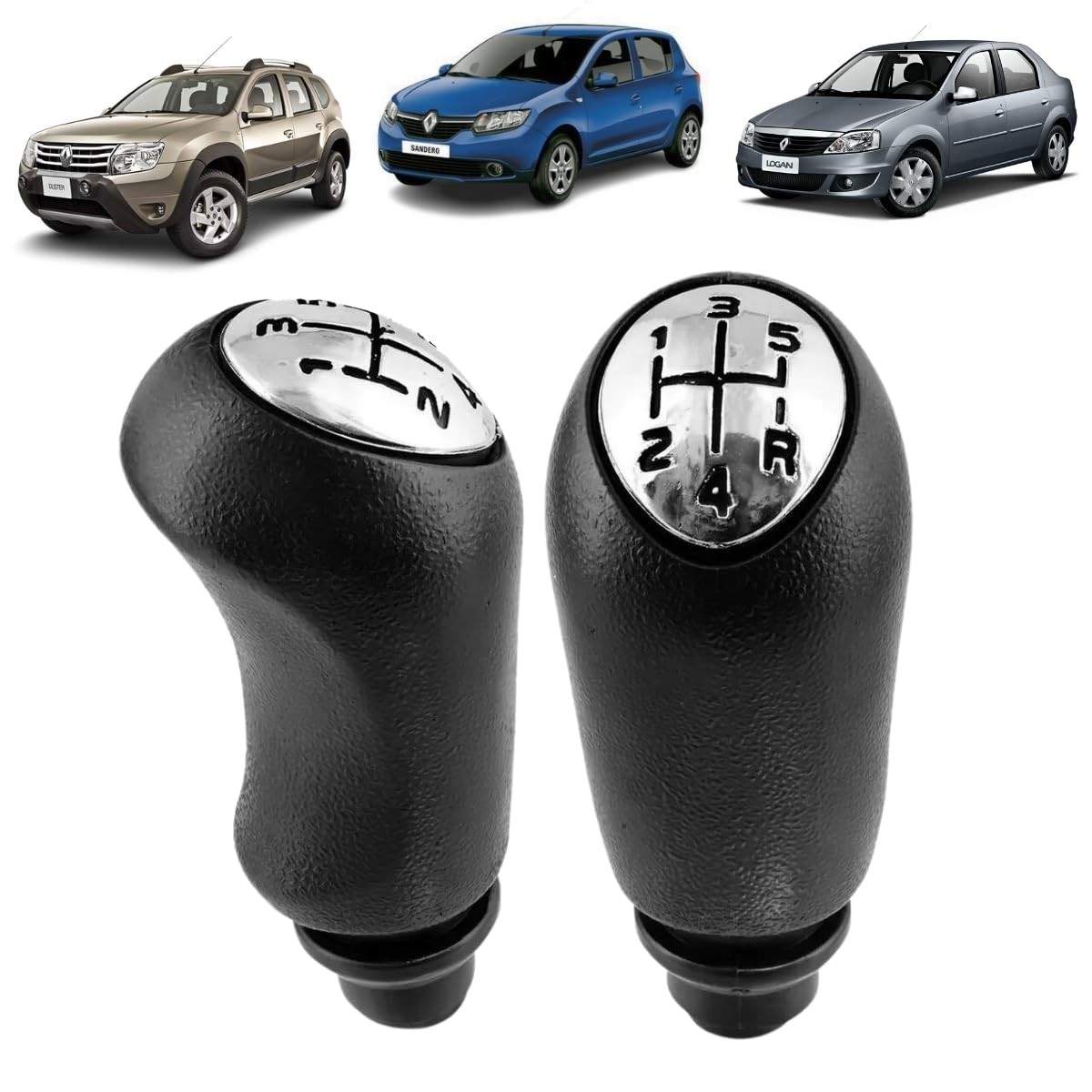 Manopla Bola Câmbio Cromada Premium para Sandero, Duster e Oroch (2016-2018)