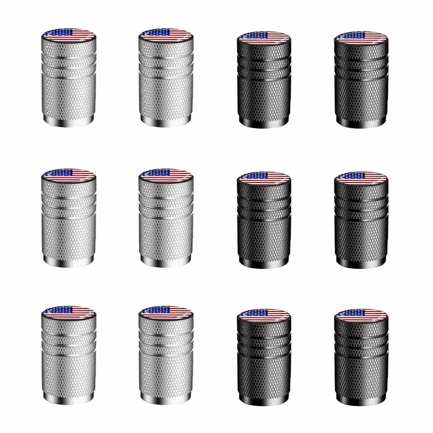 Tampas de Válvula de Pneu Bandeira Americana - Proteção e Estilo para Seu Veículo