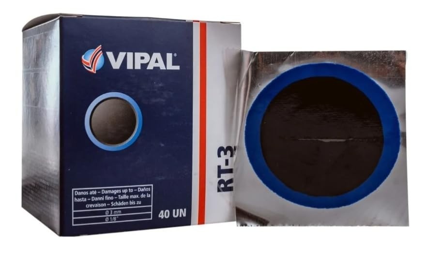 Remendo a Frio RT-3 para Pneus Sem Câmara - Caixa com 40 Unidades | Reparo Rápido e Durável