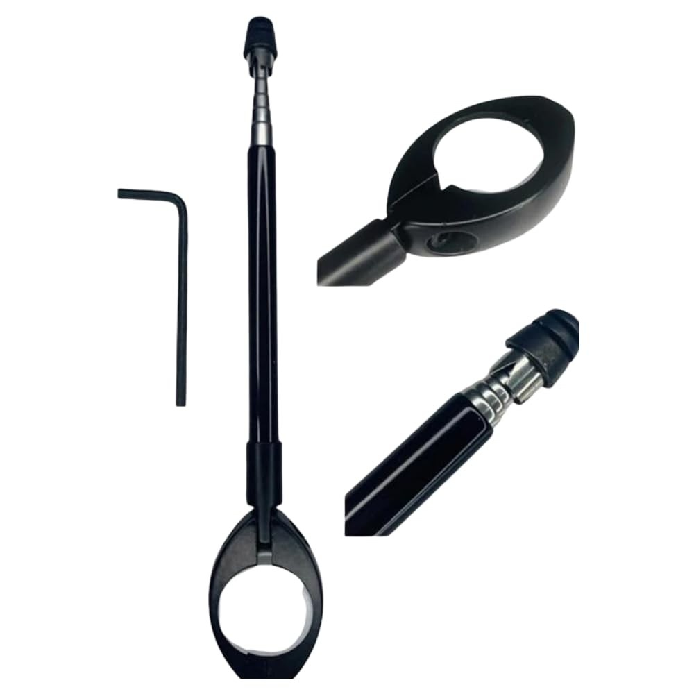 Antena Corta-Pipa Retrátil Universal para Moto - Aço Inox Premium e Segurança Máxima