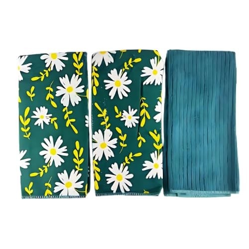 Pano de Prato Atoalhado Gourmet - Kit com 6 Peças Estampadas para Cozinha (Verde)