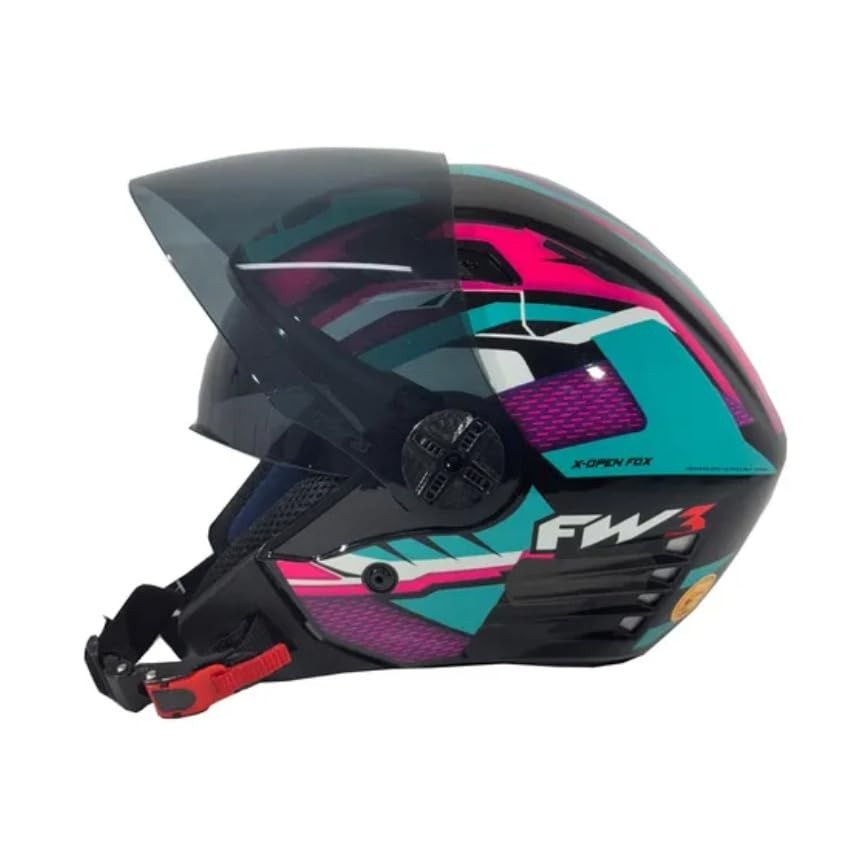 Capacete Fox Open Up Azul Tiffany - Segurança e Estilo para suas Aventuras