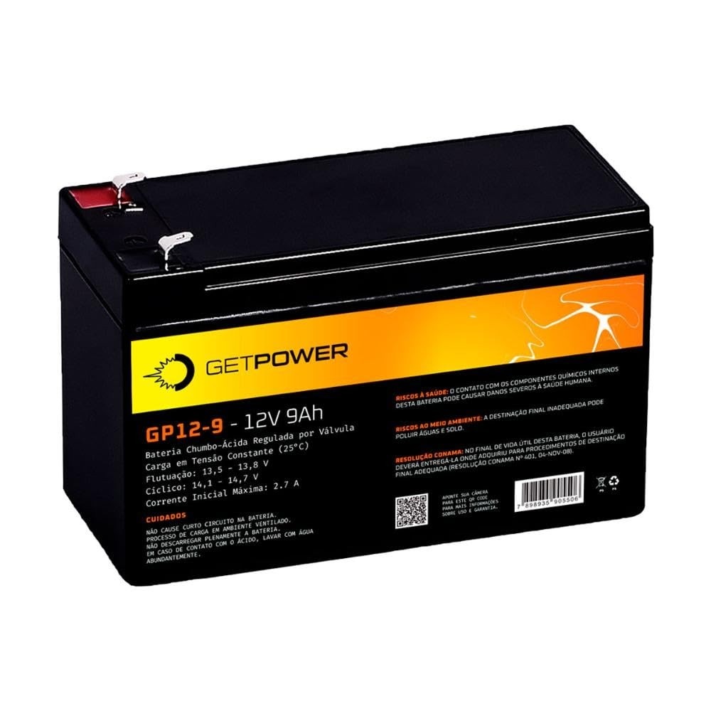 Bateria Selada Getpower 12V 9AH: Energia Confiável para Seus Equipamentos