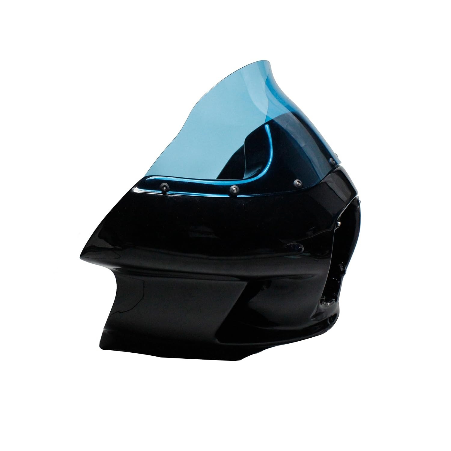 Para-brisa PMMA Light Lake Blue POWERAJAMES para Harley Davidson Dyna, Softail, Road King - Estilo FXRT/FXRP