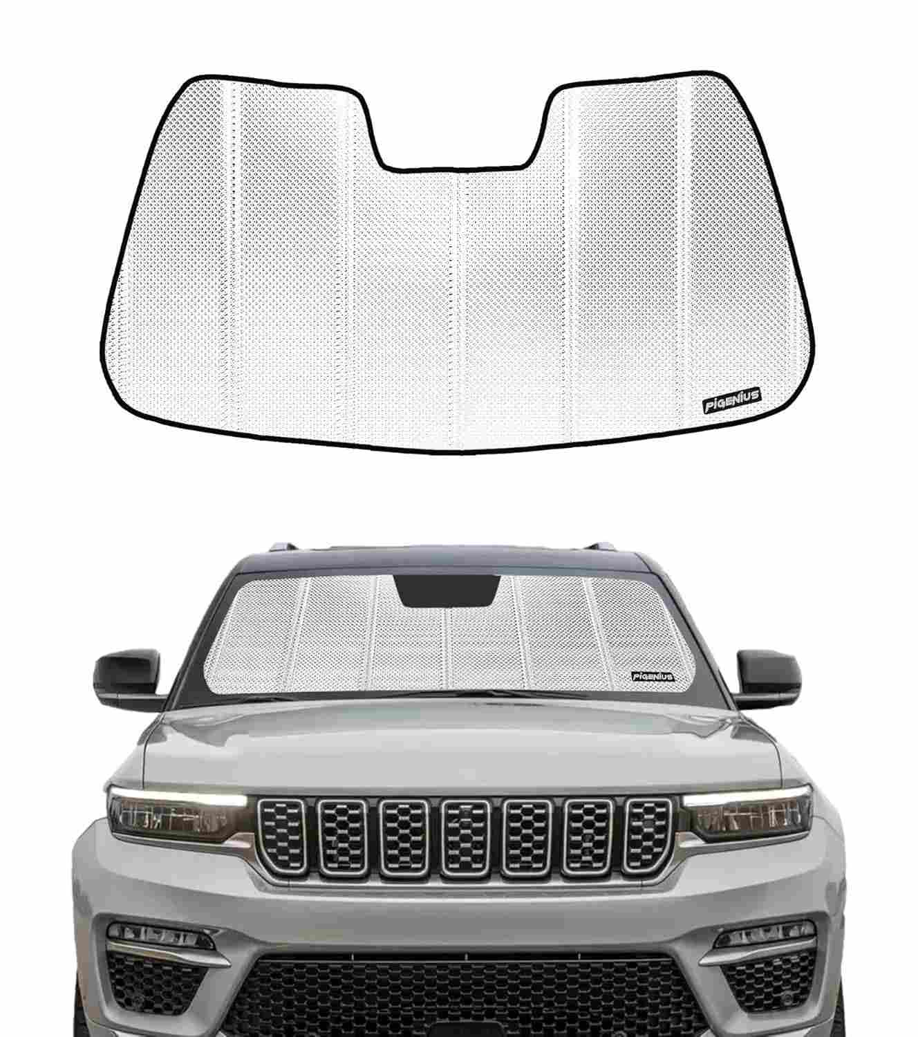 Protetor Solar para Para-Brisa Pigenius Alumínio Refletivo para Jeep 2014-2023 | Proteção Máxima Interna 2024