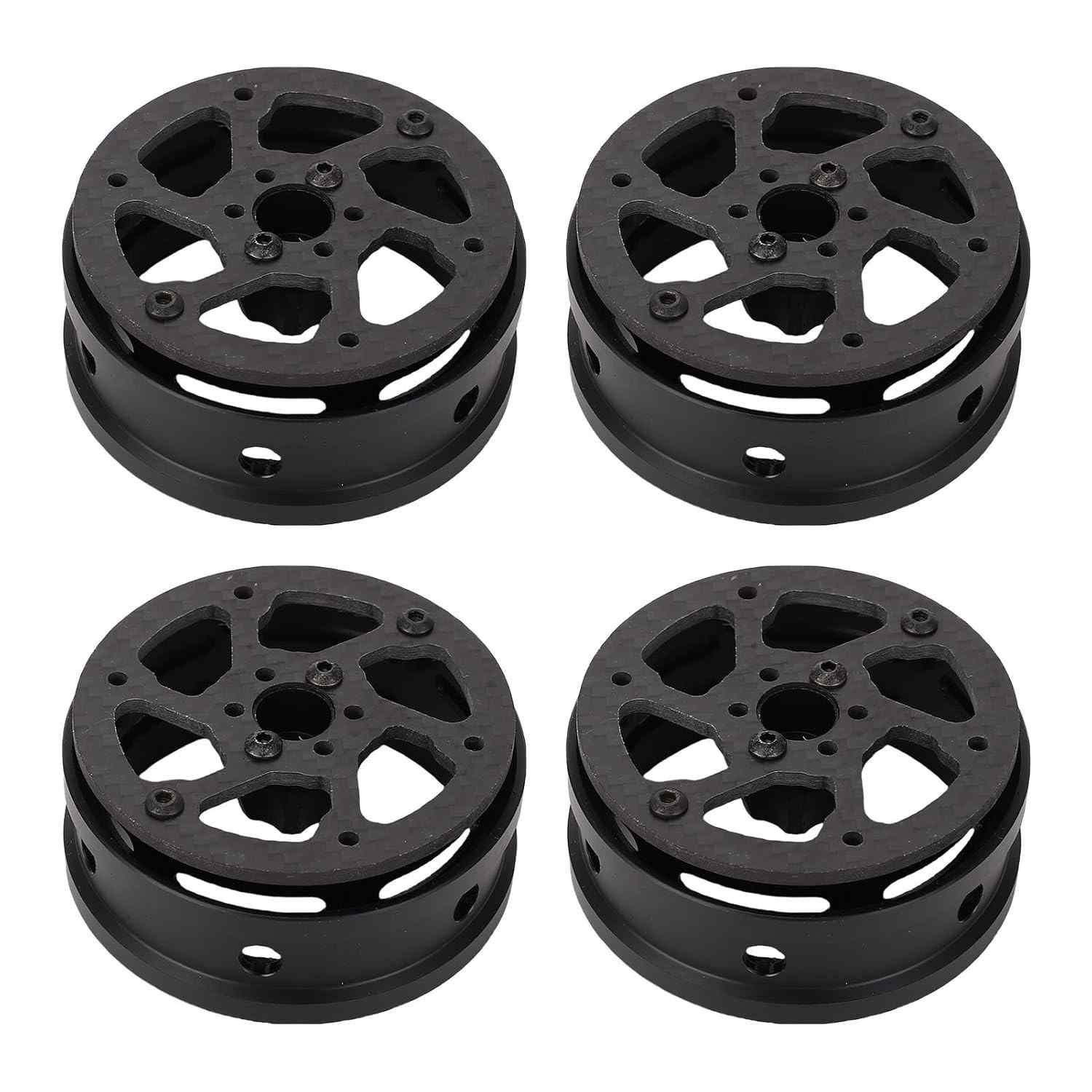 RiToEasysports: Kit 4 Rodas Fibra de Carbono 2.2" para Crawler RC 1/10 - Upgrade Alta Resistência