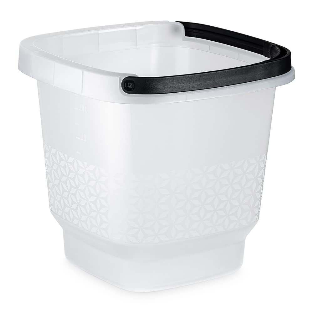 Balde Slim 12L com Alça Transparente UZ – Design Prático e Durável para Organização do Dia a Dia