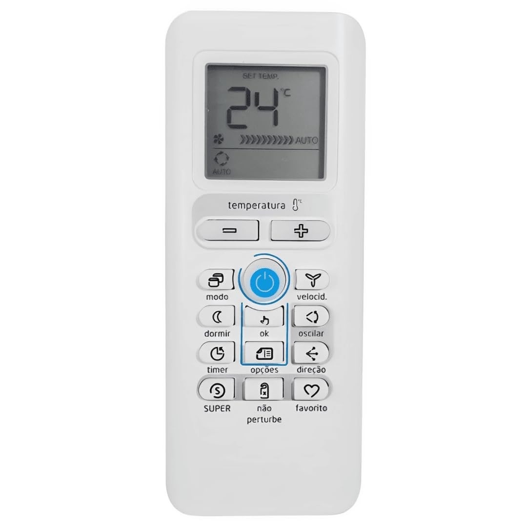 Controle Remoto Universal para Ar Condicionado – Compatível Comfee, Springer, Gree e Elgin