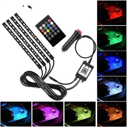 Iluminação LED RGB para Carro e Caminhonete: Controle via App e Controle Remoto | 12V