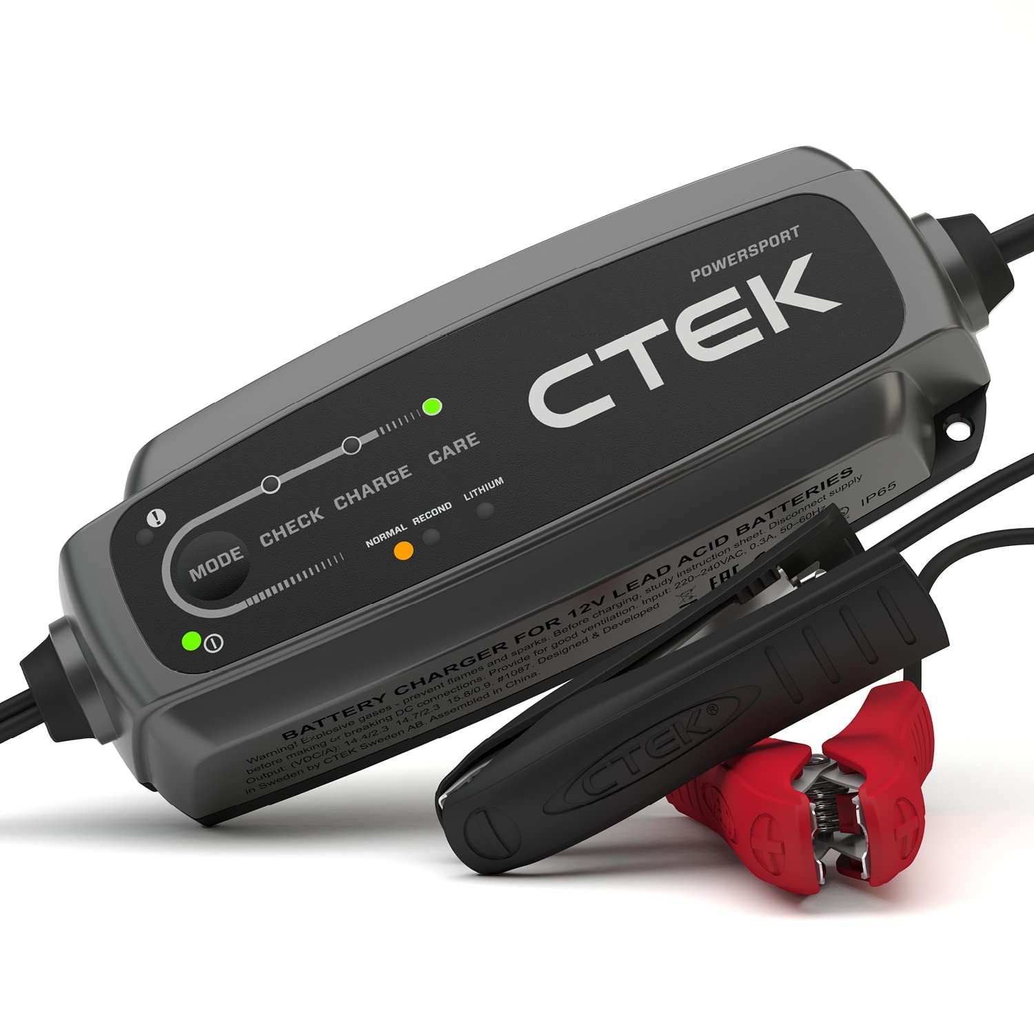CTEK CT5 POWERSPORT: Carregador Inteligente 12V para Motos, Quadriciclos e Mais (AGM, Gel, LiFePO4)