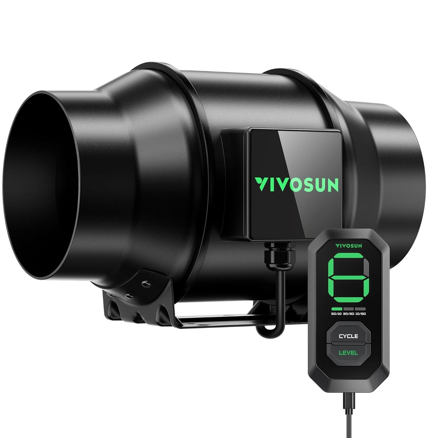 Ventilador de Duto AeroZesh G6 388 CFM - Controle Inteligente PWM para Cultivo Indoor