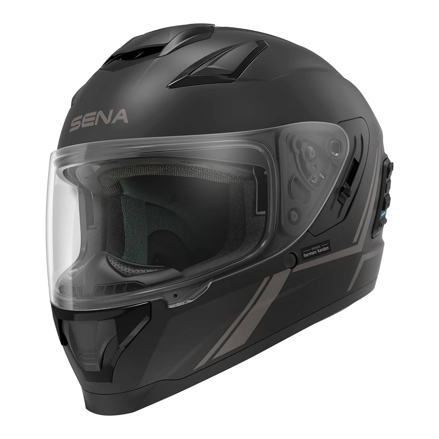 Capacete Sena Stryker Unissex para Motocicleta de Rua - Preto Fosco (Adulto)