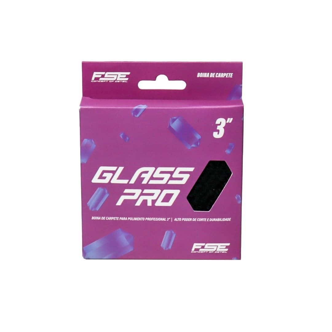 Boina de Carpet Glass Pro 3'' para Polimento de Vidros com Alto Poder de Corte