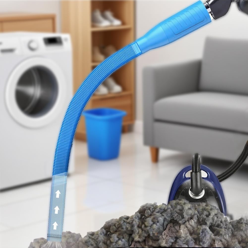 Kit de Limpeza para Ventilação de Secador com Mangueira Universal Azul - Compatível com Todos os Aspiradores