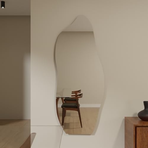 Espelho Grande Corpo Inteiro 170x70cm - Design Orgânico Luxo para Decoração de Quarto e Sala