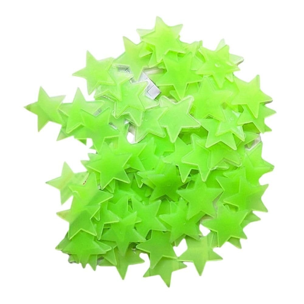 Decalques de Parede 3D Brilhantes DIY - Adesivos Decorativos para Quartos e Ambientes (Verde)