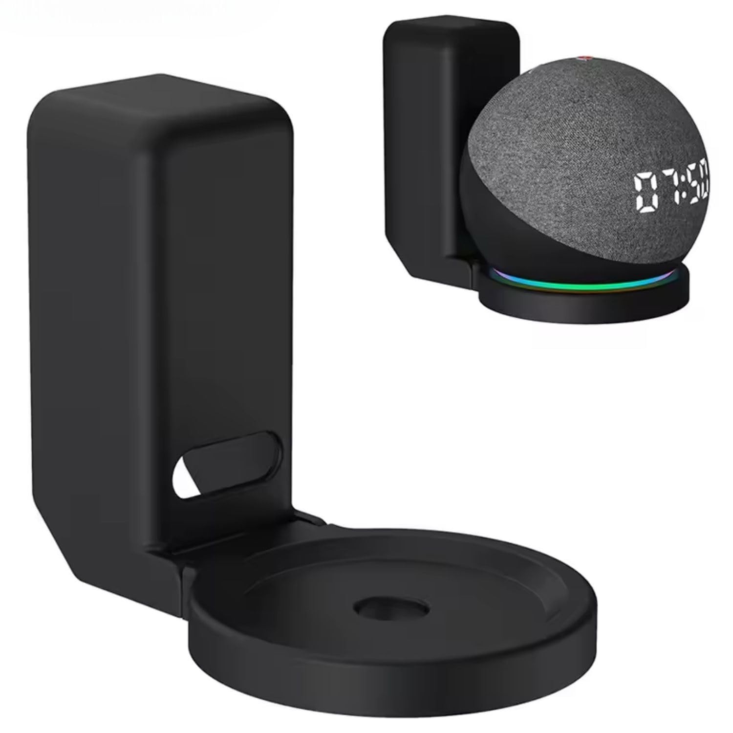 Suporte de Tomada Inteligente para Alexa Echo Dot 4ª e 5ª Geração - Preto | Organização e Design