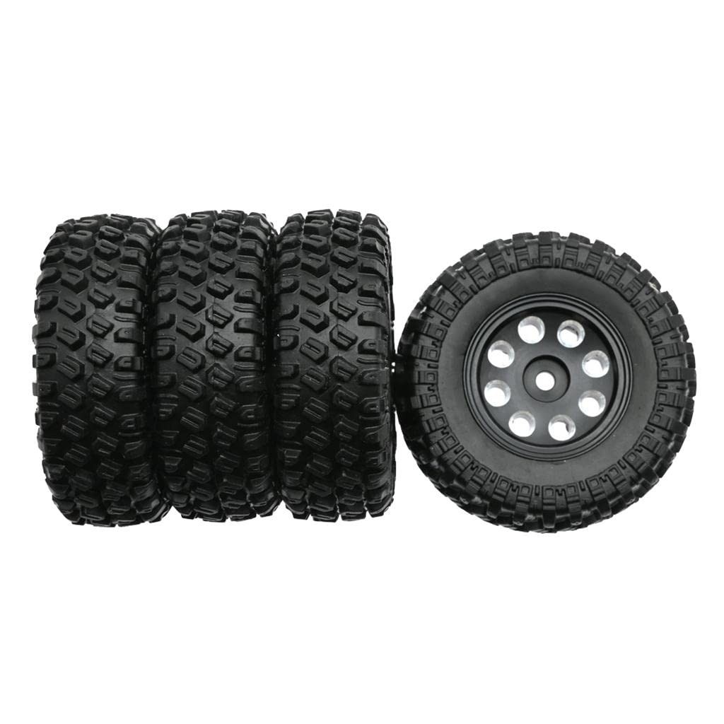 4 Pneus e Rodas Premium para SCX24 Buggy - Tração e Durabilidade Incríveis!