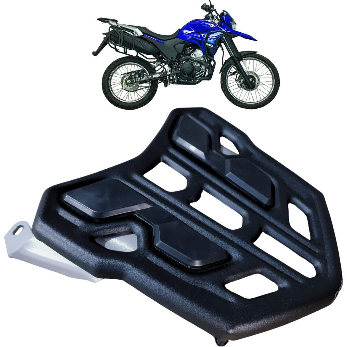 Bagageiro Vision Preto Fosco para Yamaha XTZ Lander 250 (2019+): Aventura e Praticidade!