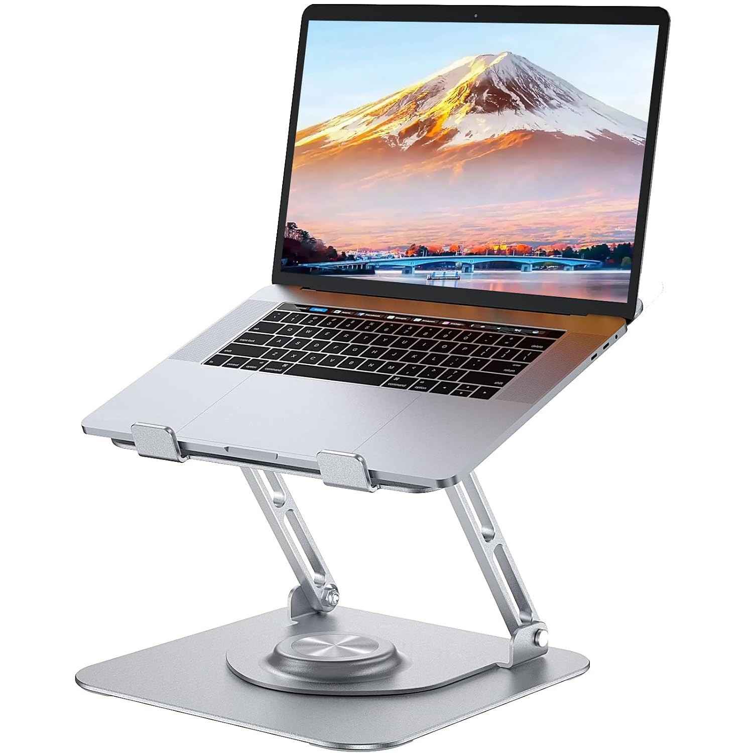Suporte para Notebook Alumínio Ajustável 360º com Rotação Completa e Design Ergonômico para Tela até 17"