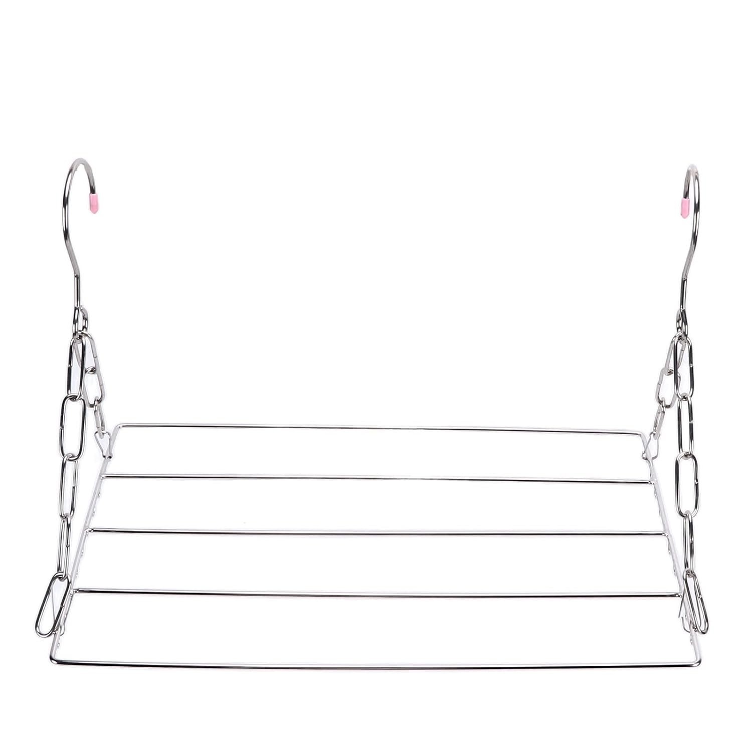 Rack de Secagem Multifuncional em Aço Inoxidável 40cm - Ideal para Roupas, Toalhas e Vasos de Flores