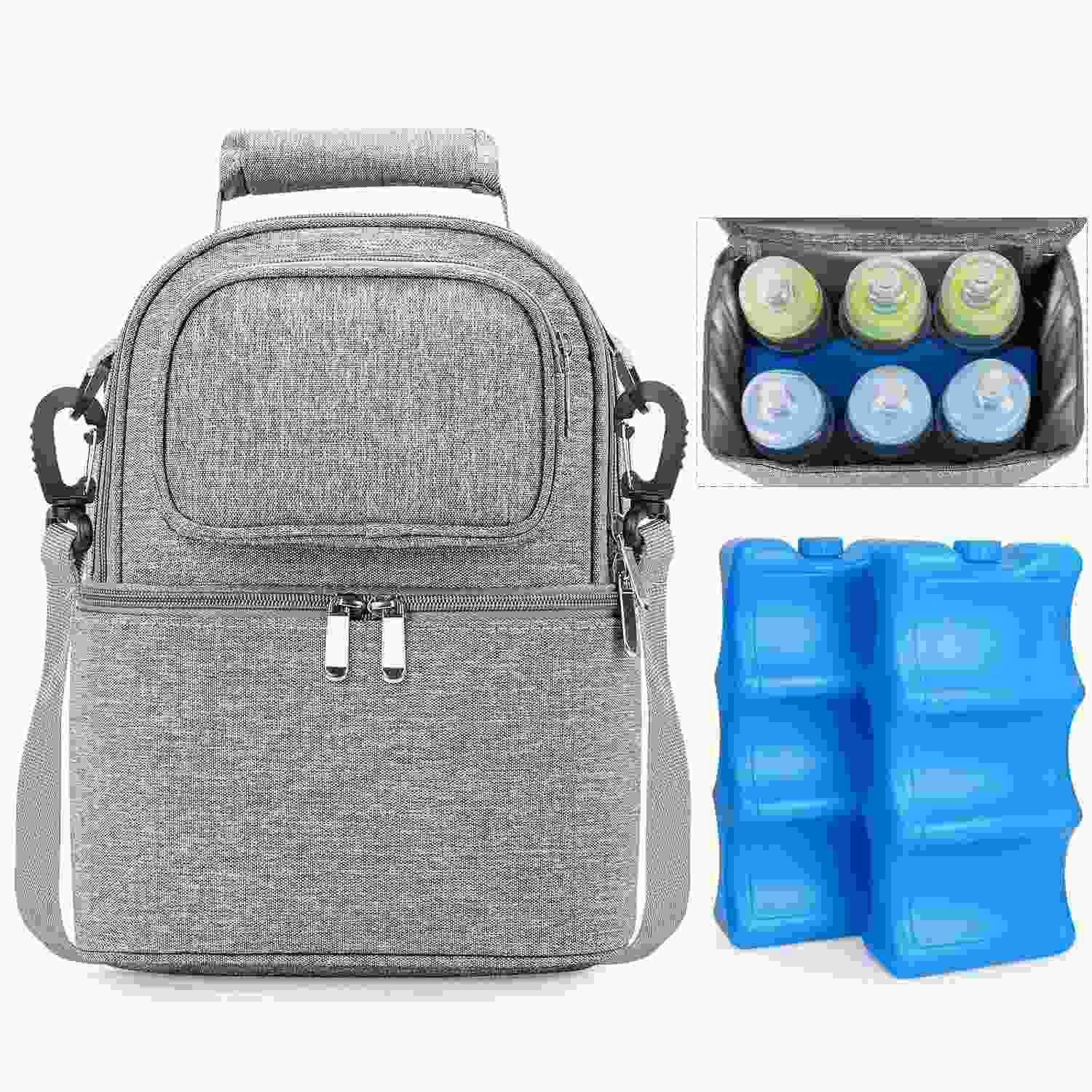 Bolsa Térmica Dupla para Leite Materno com Bolsas de Gelo - Armazenamento Seguro e Prático