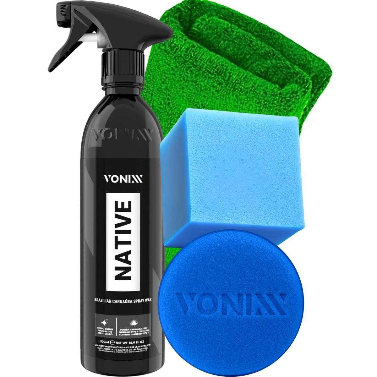 Native Vonixx: Cera Líquida Spray Carnaúba para Brilho Intenso e Proteção Duradoura