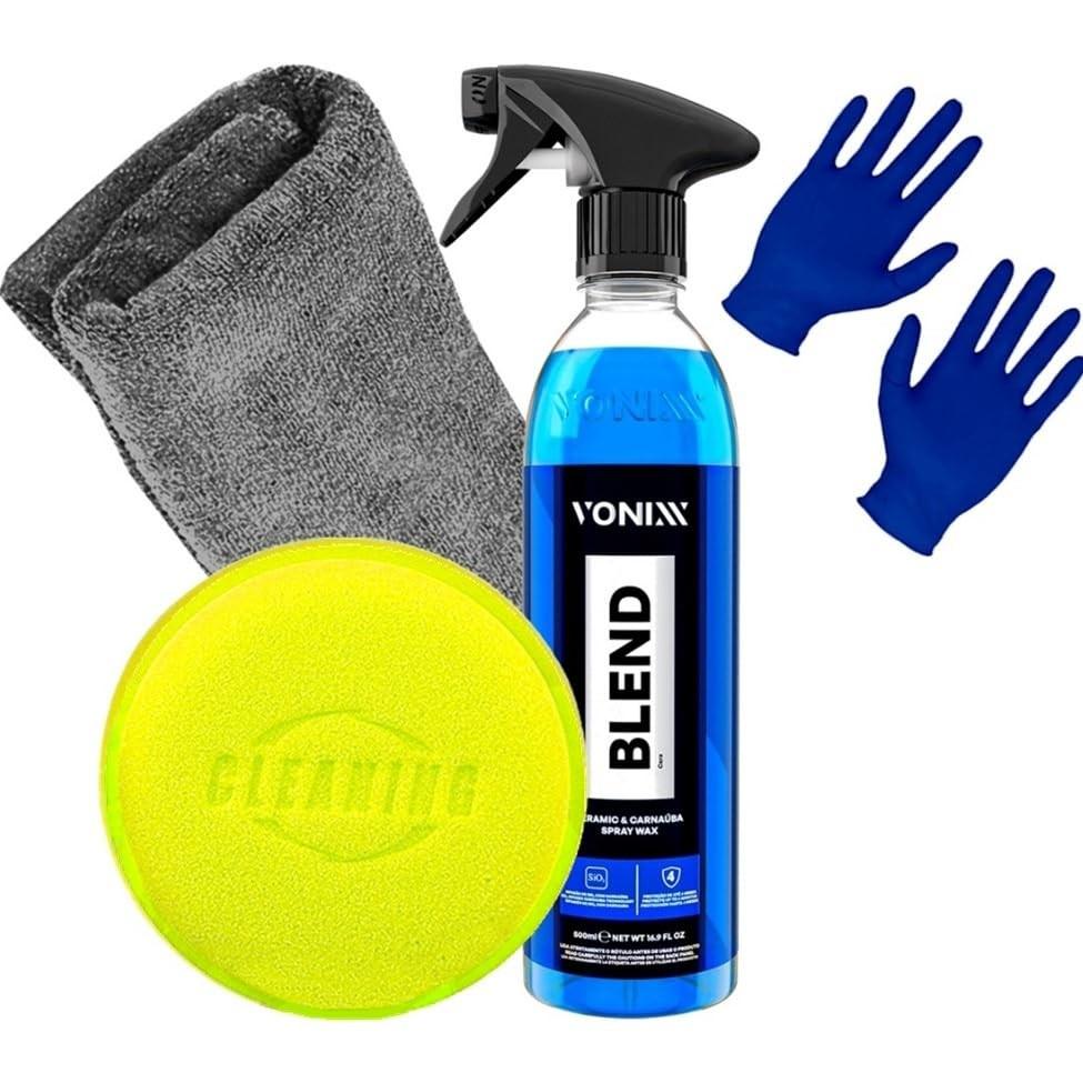 Kit Automotivo Vonixx Spray Blend + Acessórios - Limpeza Profissional para Carro e Moto