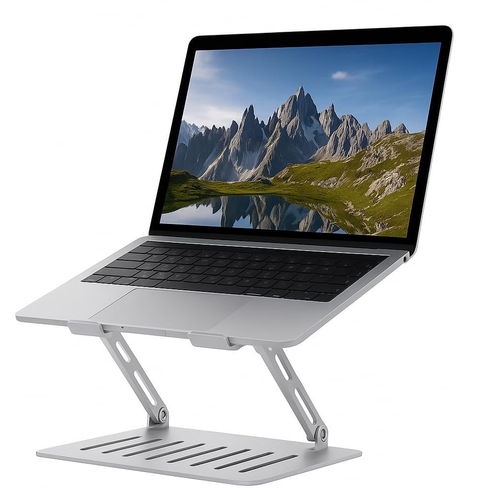 Suporte para Notebook Ajustável em Aço - Melhore Postura e Produtividade