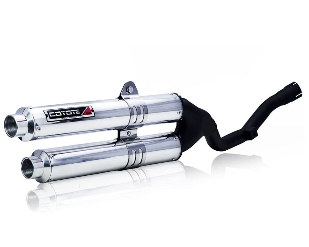 Escape Duplo Coyote Competition Alumínio para Honda Bros 160 NX-R (2015+) - Estilo e Performance Polida