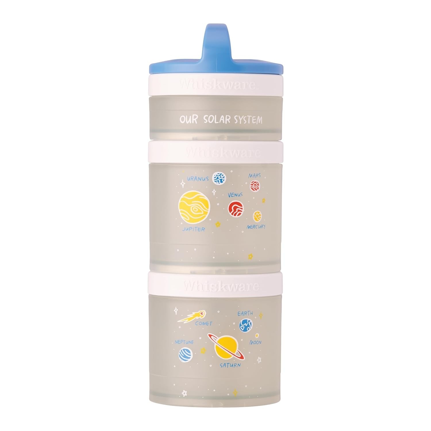 Whiskware Recipientes Empilháveis com Tema do Sistema Solar - 3 Copos para Lanches Escolares e Viagens