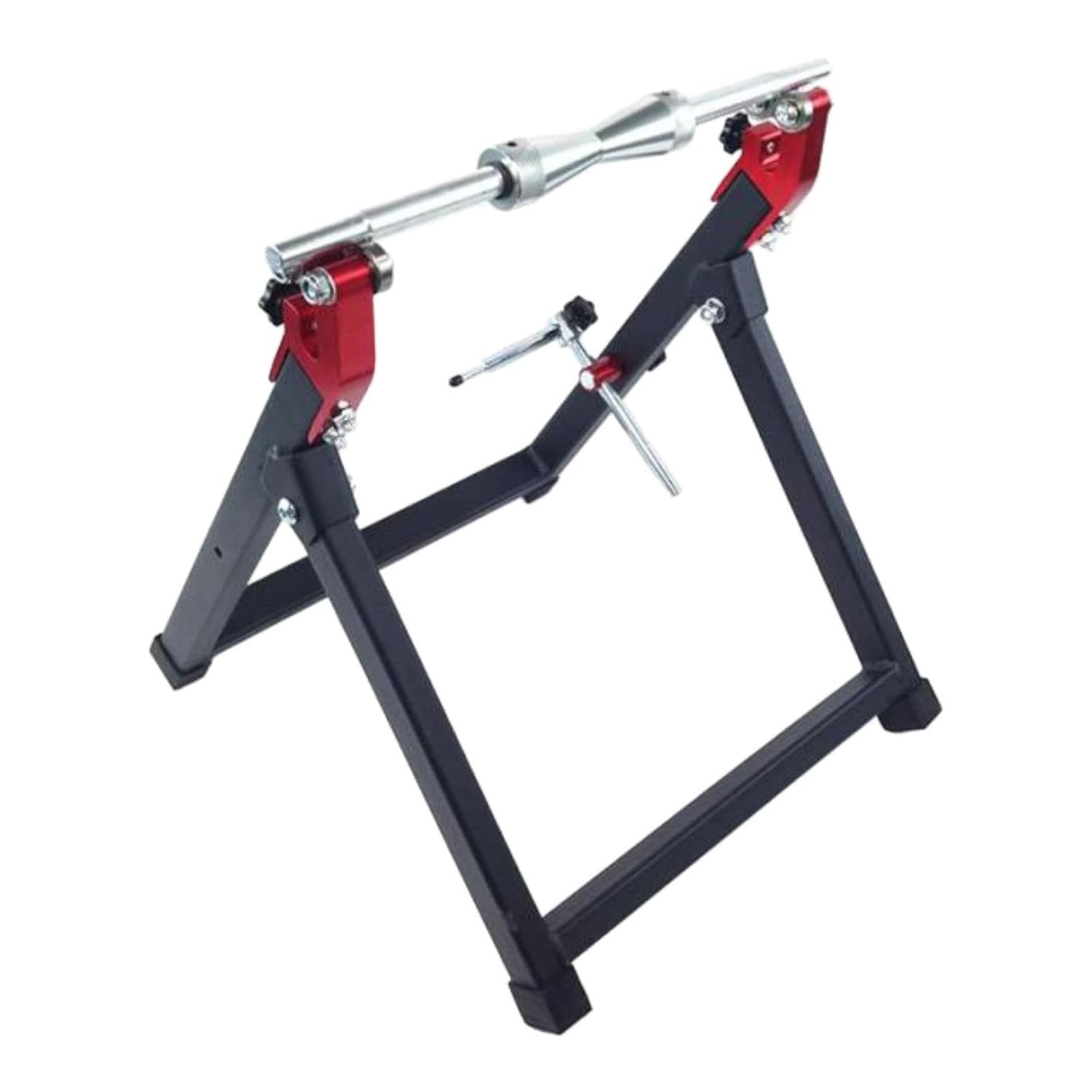 Balanceadora de Roda de Moto Portátil e Dobrável - Precisão e Facilidade para Seu Pneu Vermelho