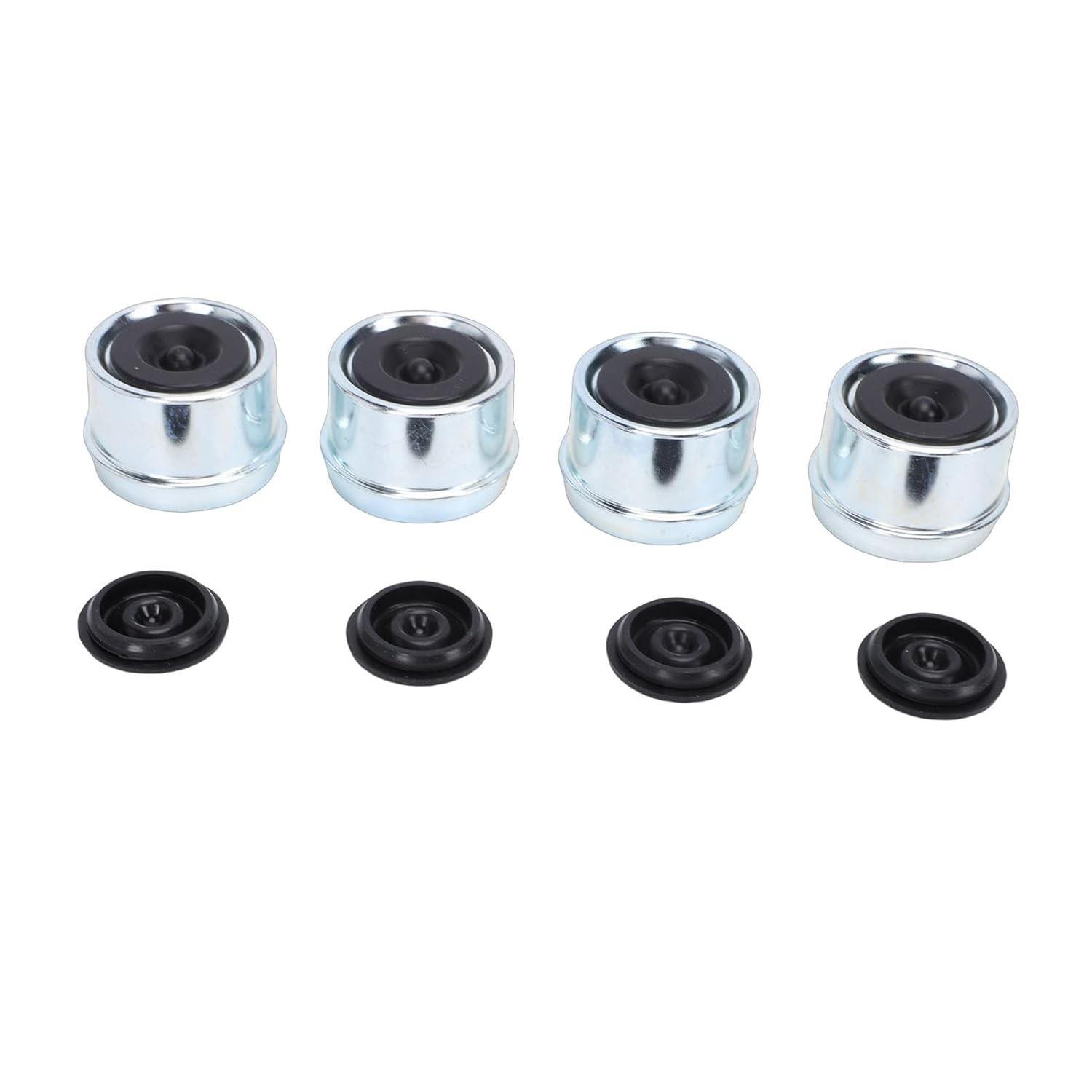 KIMISS Tampa de Graxa Cromada para Eixo de Reboque Dexter 2000-3500 LBS - Proteção Durável e Fácil Manutenção (4 Peças)