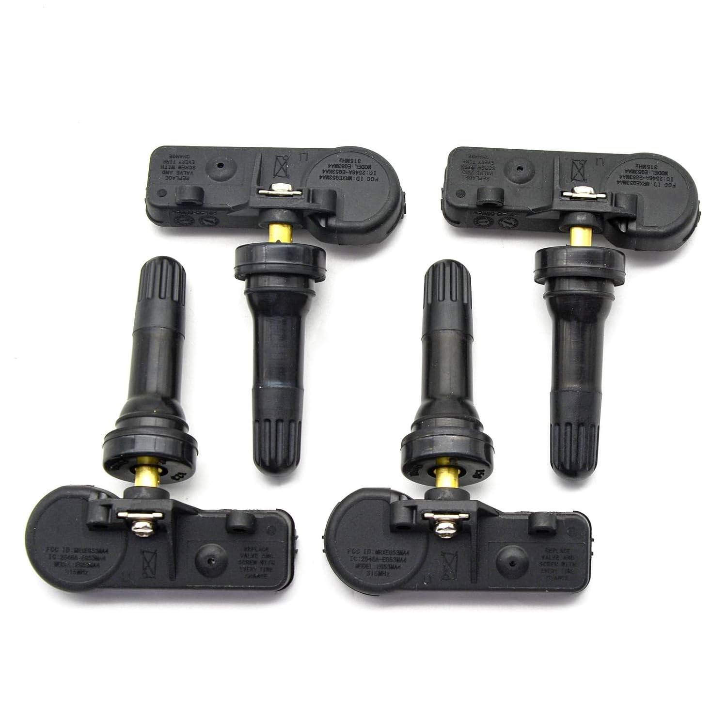 Kit 4 Sensores TPMS 315MHz para Ford F150, Explorer, Mustang, Ranger, Escape, Focus e Lincoln - Monitoramento de Pressão Essencial