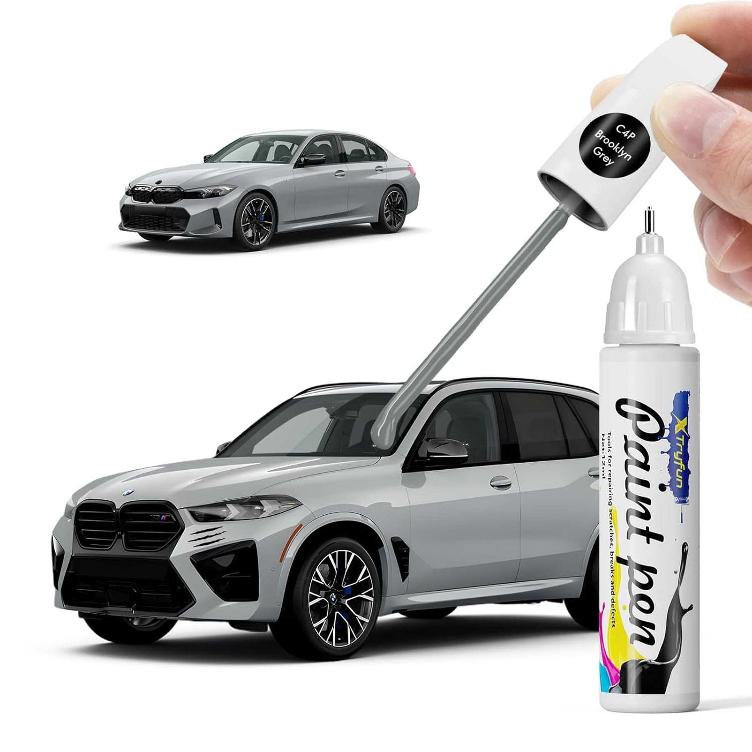 Tinta Retoque BMW Cinza Brooklyn C4P: Reparo Rápido e Fácil para Arranhões